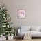 Stupell Industries Magical Christmas Pink Unicorn Framed Floater Canvas Wall Art